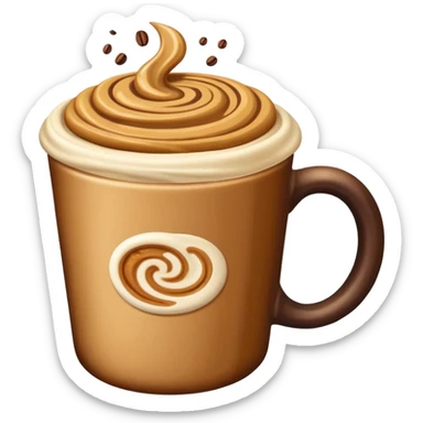 peanut butter as coffee sticker