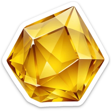 raw yellow crystal sticker