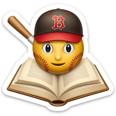 libros con un logo de beisbol  sticker