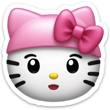 Hello kitty with bow  sticker