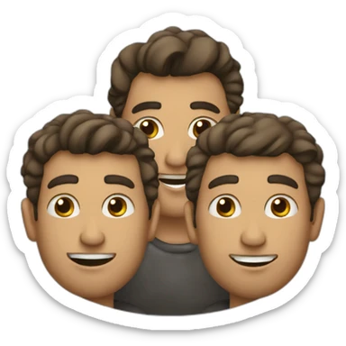 poliamorous three men relationship sticker