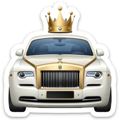 white Rolls-Royce car sticker