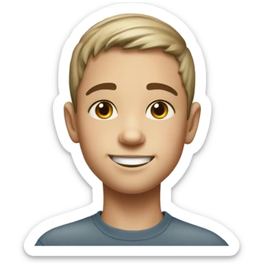 realistic portrait of a boy sticker