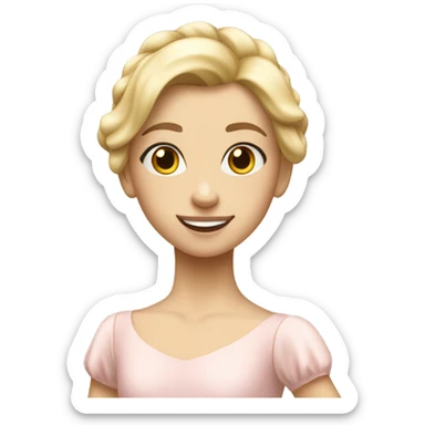 ballerina blonde girl sticker