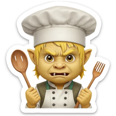 troll the yellow chef sticker