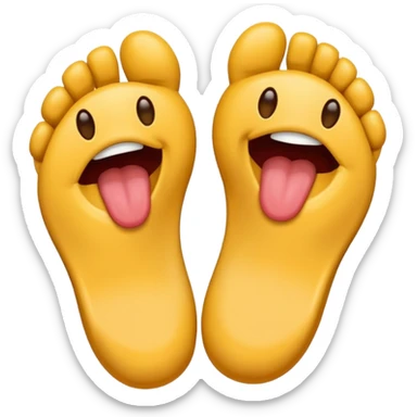 Des pieds avec une langue  sticker