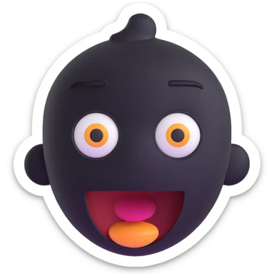 surprised face sticker