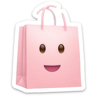 Light pink shopping bags sticker