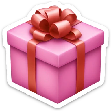 Christmas present pink  sticker