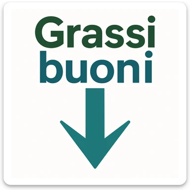 Grassi buoni con freccia in basso, come a significare che vanno al ribasso sticker