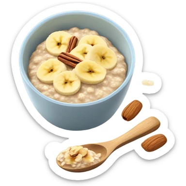 Oatmeal with toppings  sticker