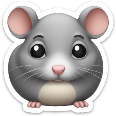 fat sad rat sticker
