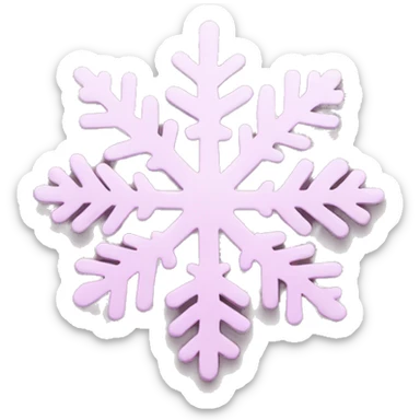 pastel pink snowflake  sticker