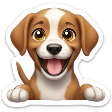 Excited puppy sticker