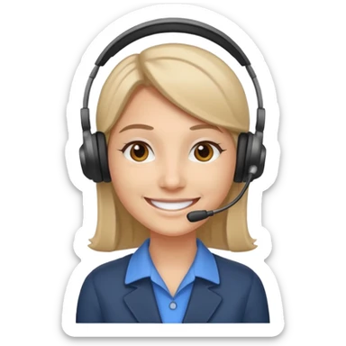 Customer calls, headphone or related  sticker