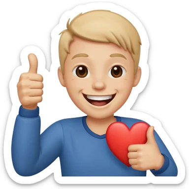 Add these three emojis = 😂+ ❤️ + 👍 sticker