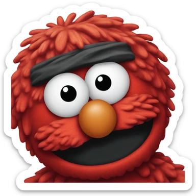 Homeless Elmo sticker