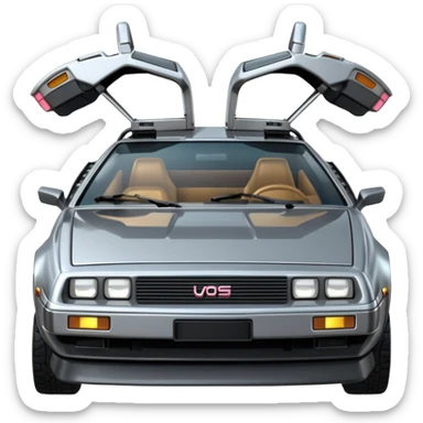 Delorean machine à voyager dans le temps sticker