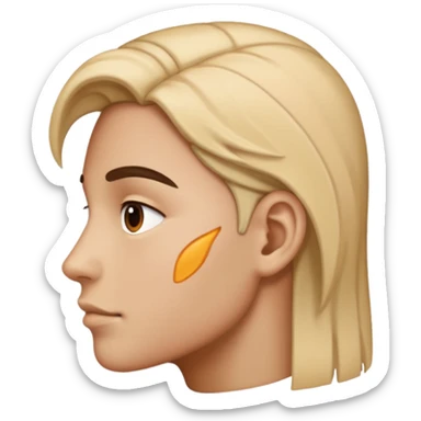 Face side eyeing someone beside it  sticker