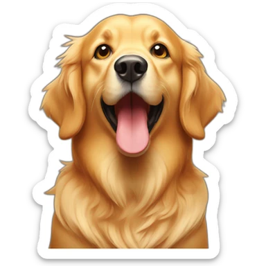 Golden retriever rating sausage sticker