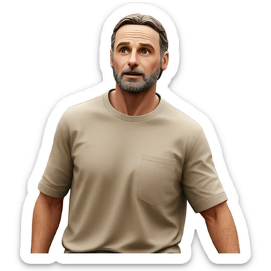 male portrait in nature sticker