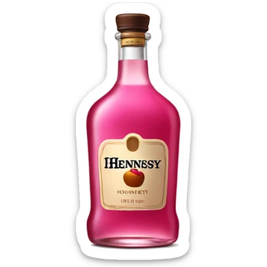 Pink Hennessy bottle sticker