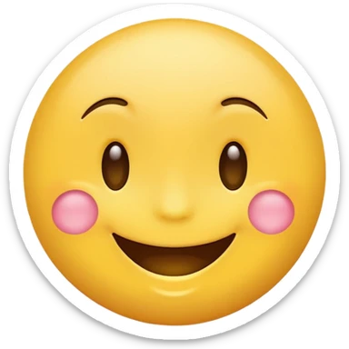 Smile emoji with blush sticker