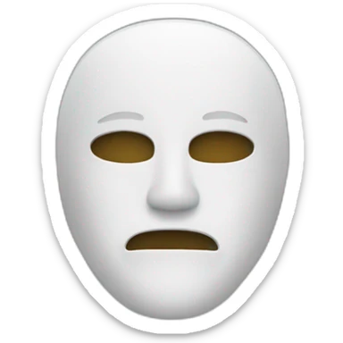 Tête qui cache son vrai visage avec un masque sticker