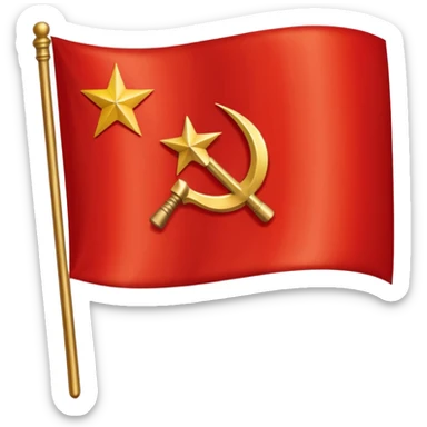A flag emoji of the Soviet Union.  sticker