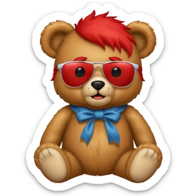 Hungover teddy bear  sticker