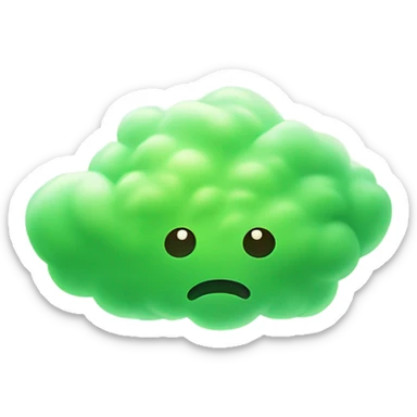 massive green fart cloud sticker