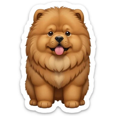 Chow-chow dog wearing an Albanian flag sticker