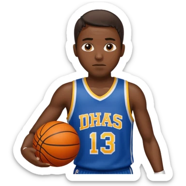 the portrait of basketball player sticker