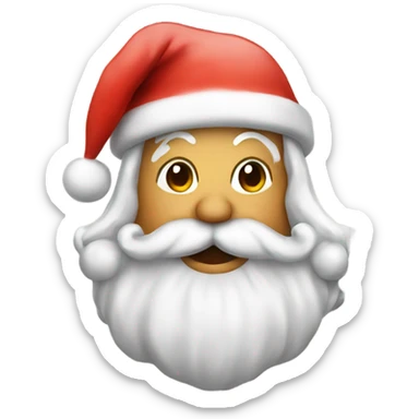 Santa with a mushroom head sticker