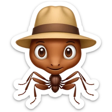 Ant with a hat sticker