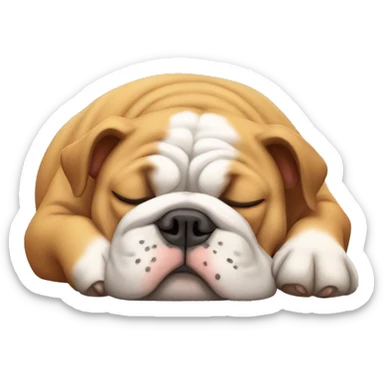 Bulldog sleeping sticker