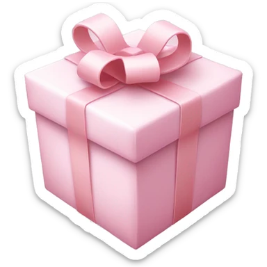 Light pink and white present sticker