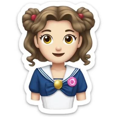 Sailor Moon with brown hair sticker