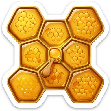 a piece of honeycomb sticker