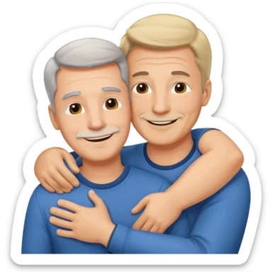 father-in-law and son-in-law hugging sticker