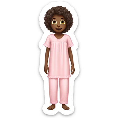 cute soft pink nightgown and pants  sticker