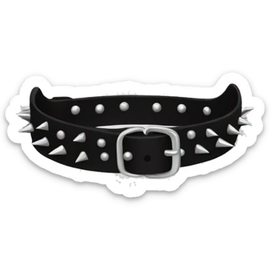 Black spiked dog collar sticker
