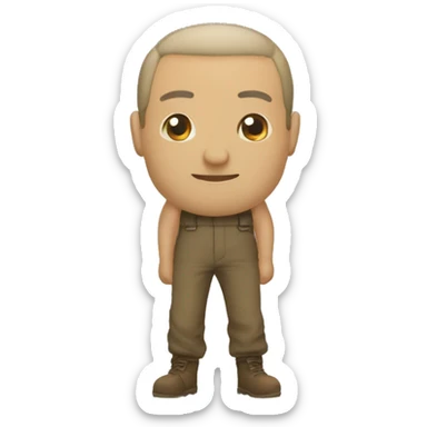 Anatolii Faldin face full body view sticker