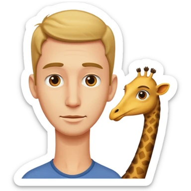 Adult man with a very long neck  sticker