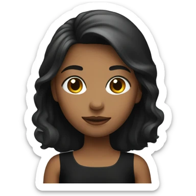 girl in black dress sticker