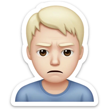 tired, fed up, stressed, almost dead, sad sticker