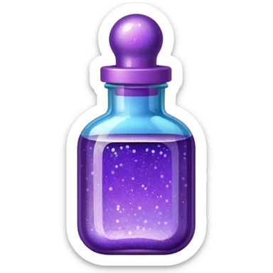 glitter purple remedy sticker