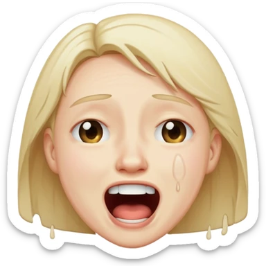 Laugh-crying but make it an existential crisis sticker