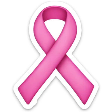 Pink breast cancer ribbon sticker