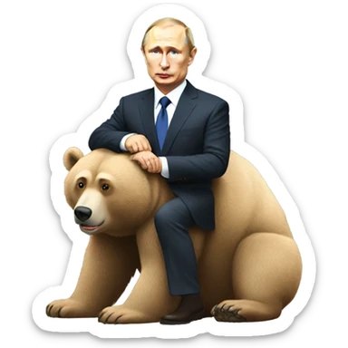 Vladimir putin riding the bear sticker